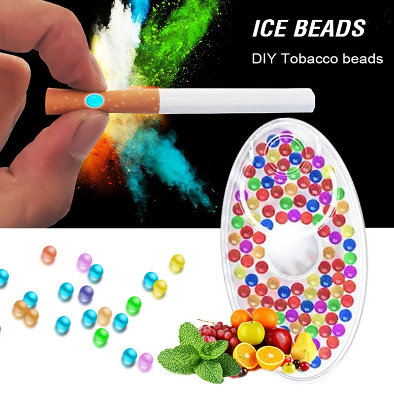 Smoking & Vaping Accessories - 100 Stück Fruchtaroma-Menthol-Rauchkapseln, Minz-Burst-Perlen, Zigaretten-Explosions-Pops, Tabakfilter-Bürstenball,